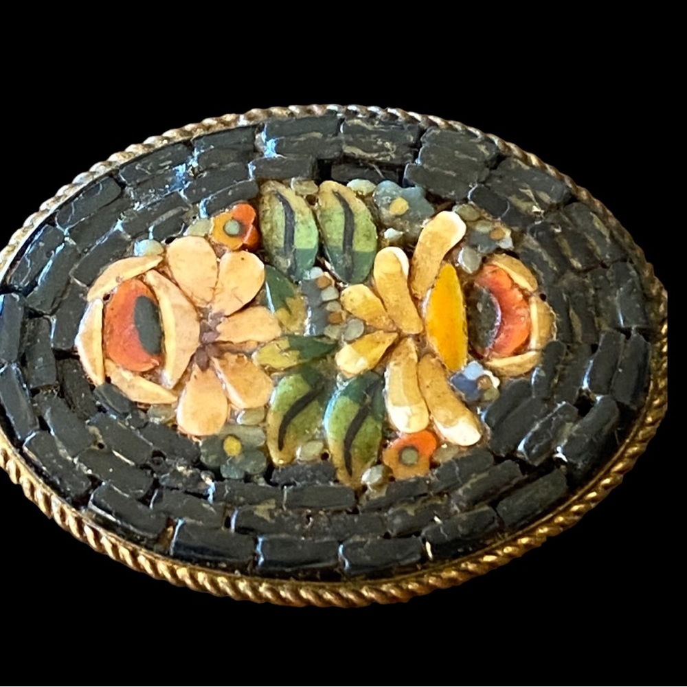 Vintage Micromosaic Brooch from Italy